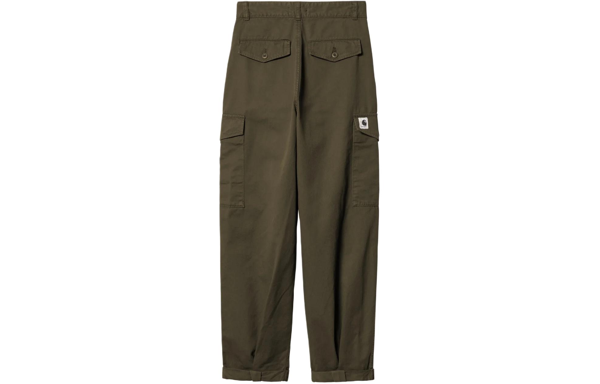 Lookbook (W) Carhartt WIP FW24 Collins Seluar Cargo Coklat dengan Lencana & Poket Zip I029789-63-GD