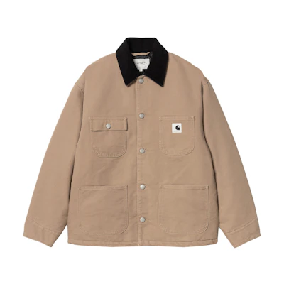 (Women) Carhartt WIP FW24 OG Michigan Coat Beige Jacket with Adjustable Cuffs I032235-2I7-02
