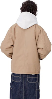 (Women) Carhartt WIP FW24 OG Michigan Coat Beige Jacket with Adjustable Cuffs I032235-2I7-02 Sizing (Women) Carhartt WIP FW24 OG Michigan Coat Beige Jacket with Adjustable Cuffs I032235-2I7-02