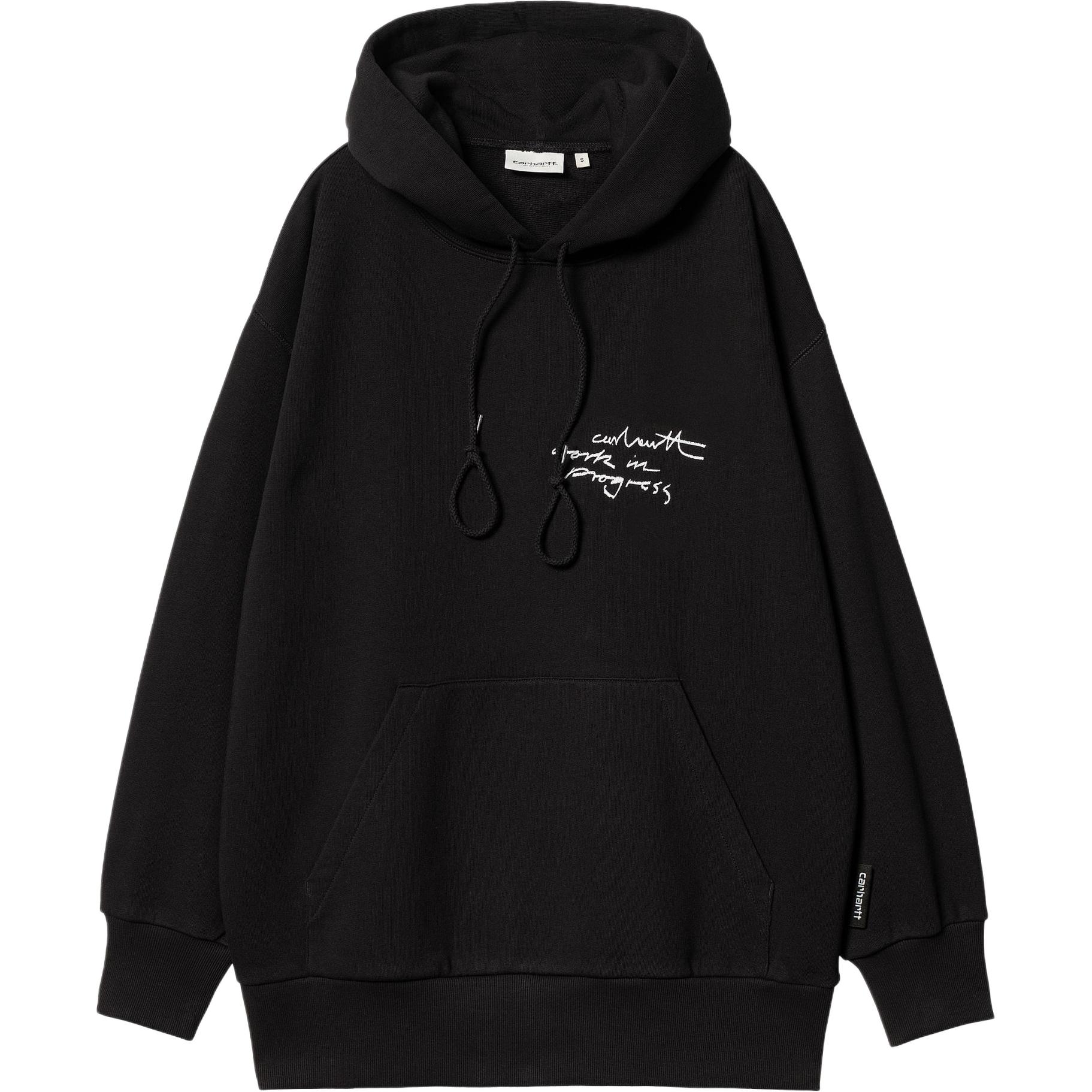 Lookbook (W) Carhartt WIP Hooded Lips Sweatshirt Loose Fit Hitam I033688-89-XX