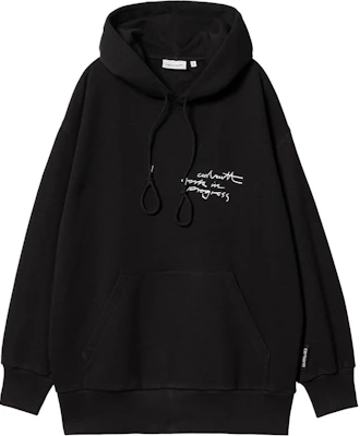(W) Carhartt WIP Hooded Lips Sweatshirt Loose Fit Hitam I033688-89-XX Lookbook (W) Carhartt WIP Hooded Lips Sweatshirt Loose Fit Hitam I033688-89-XX
