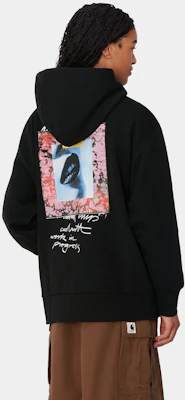 (W) Carhartt WIP Hooded Lips Sweatshirt Loose Fit Hitam I033688-89-XX Shop (W) Carhartt WIP Hooded Lips Sweatshirt Loose Fit Hitam I033688-89-XX