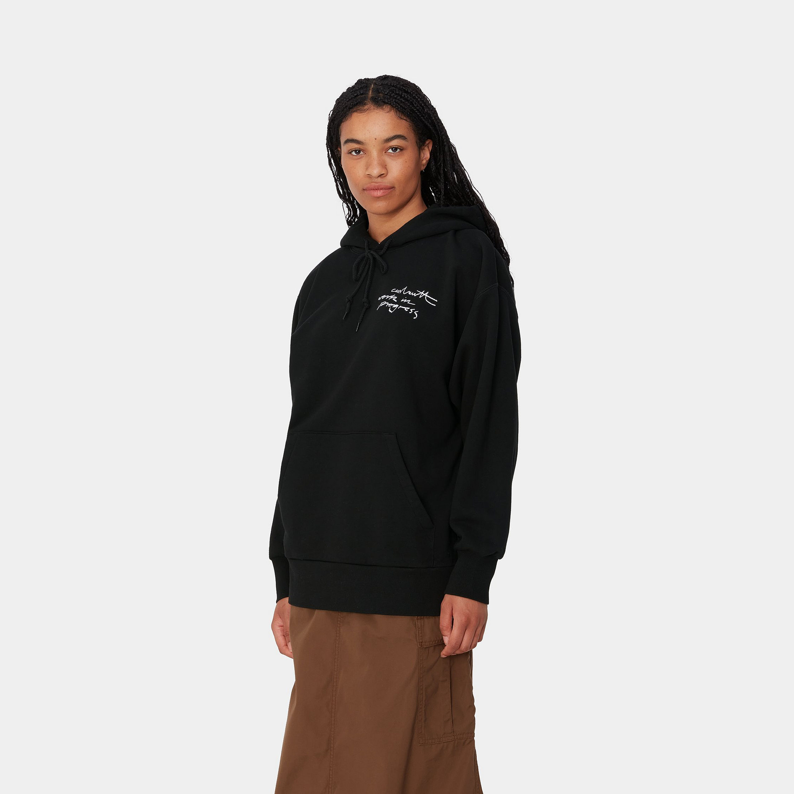 Purchase (W) Carhartt WIP Hooded Lips Sweatshirt Loose Fit Hitam I033688-89-XX