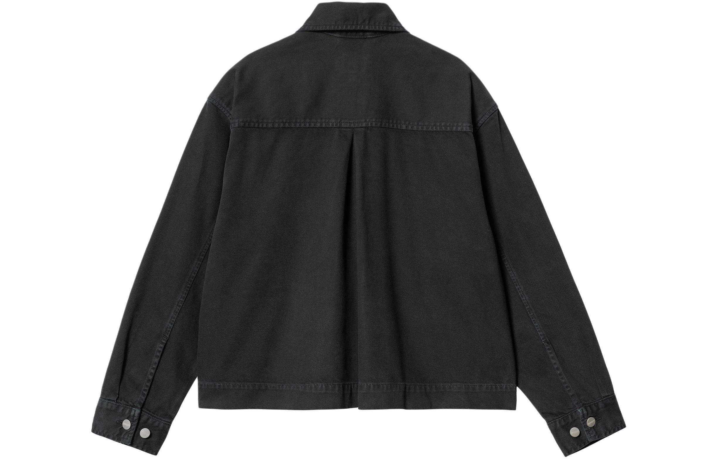 Lookbook (W) Carhartt WIP SS24 Garrison Chaqueta Negra Abrigo Camisa de Manga Larga. I033349-89-4J