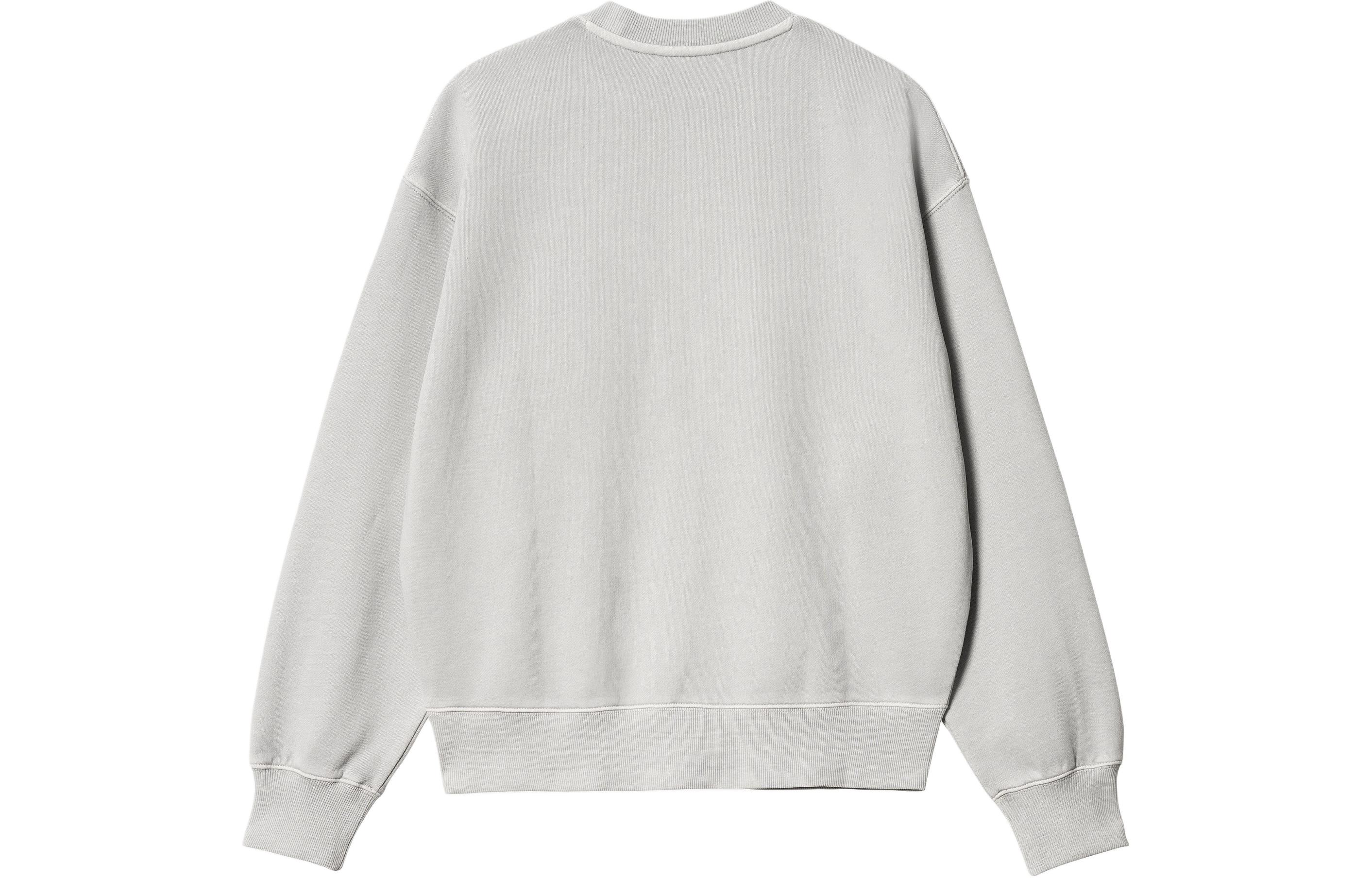 Lookbook (W) Carhartt WIP 女士 Nelson 圆领卫衣 浅灰色 - SS24 宽松版型 I029537-1YE-GD