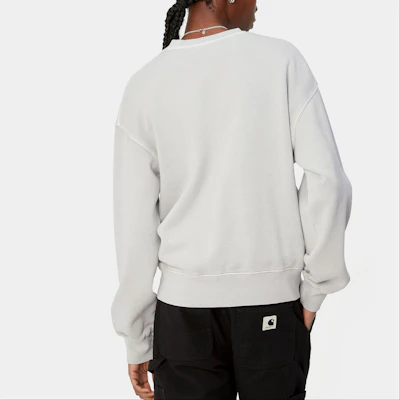 (W) Carhartt WIP 女士 Nelson 圆领卫衣 浅灰色 - SS24 宽松版型 I029537-1YE-GD Purchase (W) Carhartt WIP 女士 Nelson 圆领卫衣 浅灰色 - SS24 宽松版型 I029537-1YE-GD