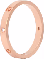(Women) Cartier 18K Rose Gold Diamond Logo Ring for Women - Gold. B4240500 (Women) Cartier 18K Rose Gold Diamond Logo Ring for Women - Gold. B4240500