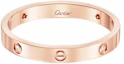 Shop (W) 卡地亚18K玫瑰金钻石LOGO女士戒指-金色 B4240500
