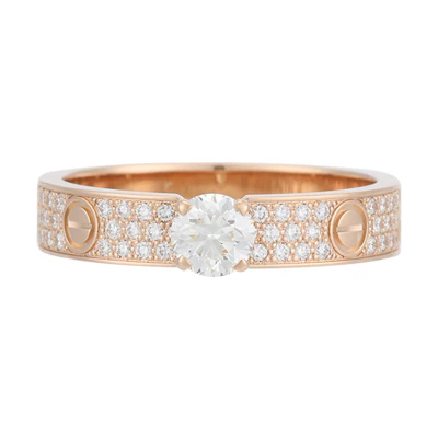 (Women) Cartier 18K Rose Gold Diamond Ring for Women. N4774600