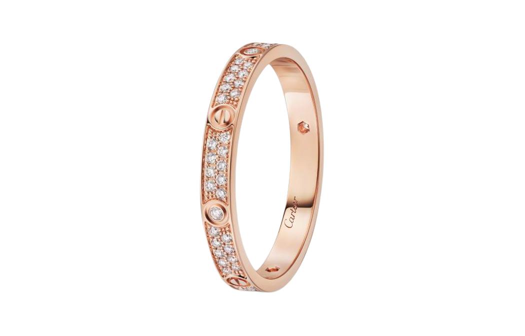 (Women) Cartier 18K Rose Gold Diamond Ring for Women. B4240400 圖 3