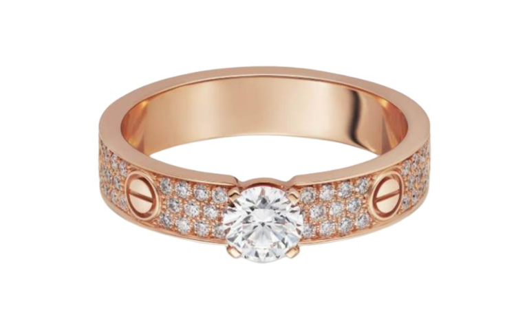 (Women) Cartier 18K Rose Gold Diamond Ring for Women. N4774600 圖 5
