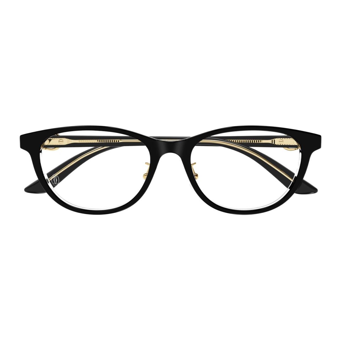 (Women) Cartier  Black Oval Acetate Optical Glasses with Decorative Temples. CT0456OJ 圖 3