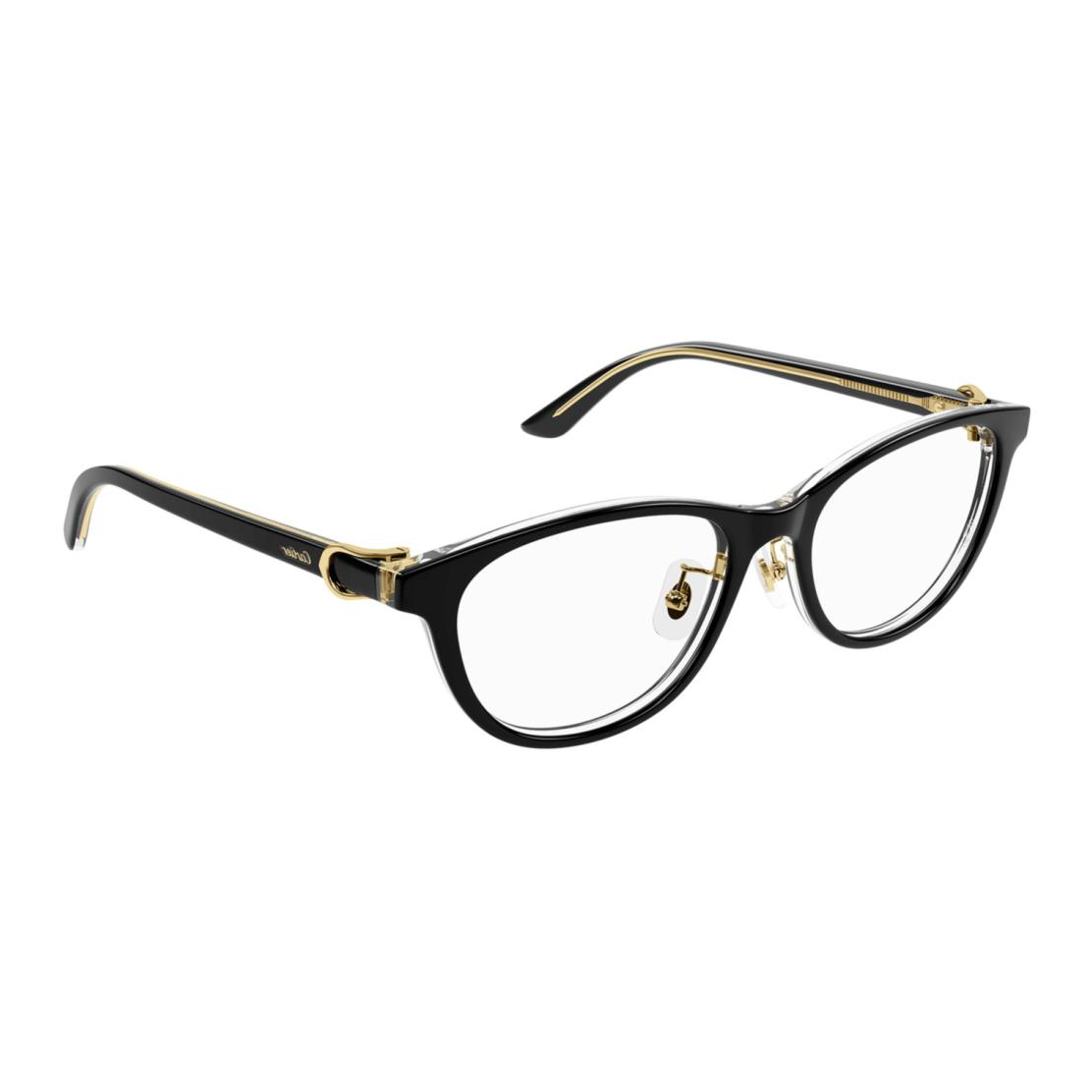 (Women) Cartier  Black Oval Acetate Optical Glasses with Decorative Temples. CT0456OJ 圖 4