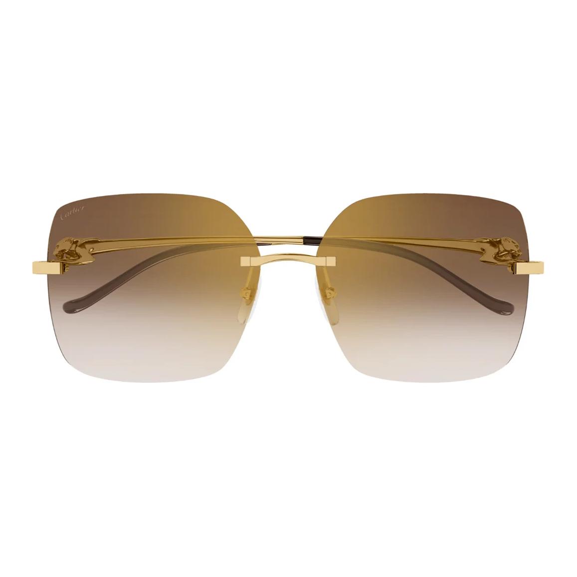 (Women) Cartier  Gold Metal Butterfly Sunglasses with Side Logo. CT0359S002 圖 3