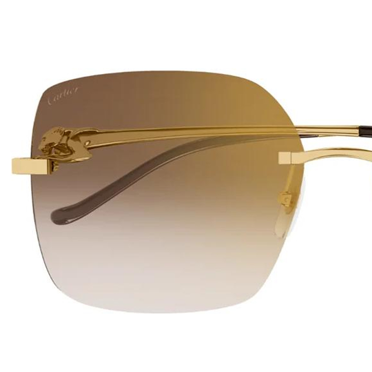 (Women) Cartier  Gold Metal Butterfly Sunglasses with Side Logo. CT0359S002 圖 4