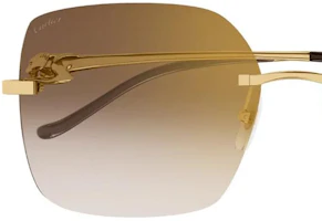 Shop (W) Cartier 金屬蝴蝶框太陽眼鏡 側邊logo設計 CT0359S002