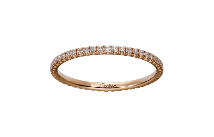 (Women) Cartier Étincelle 18K Rose Gold Wedding Band Ring for Women. B4210500