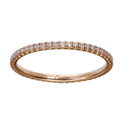 (Women) Cartier Étincelle 18K Rose Gold Wedding Band Ring for Women. B4210500