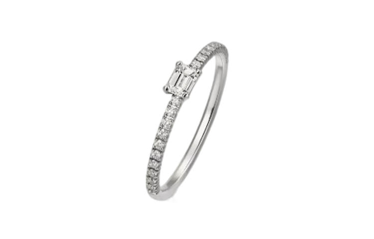 (Women) Cartier Étincelle Diamond 18K White Gold Silver Ring for Women. B4225700 圖 8