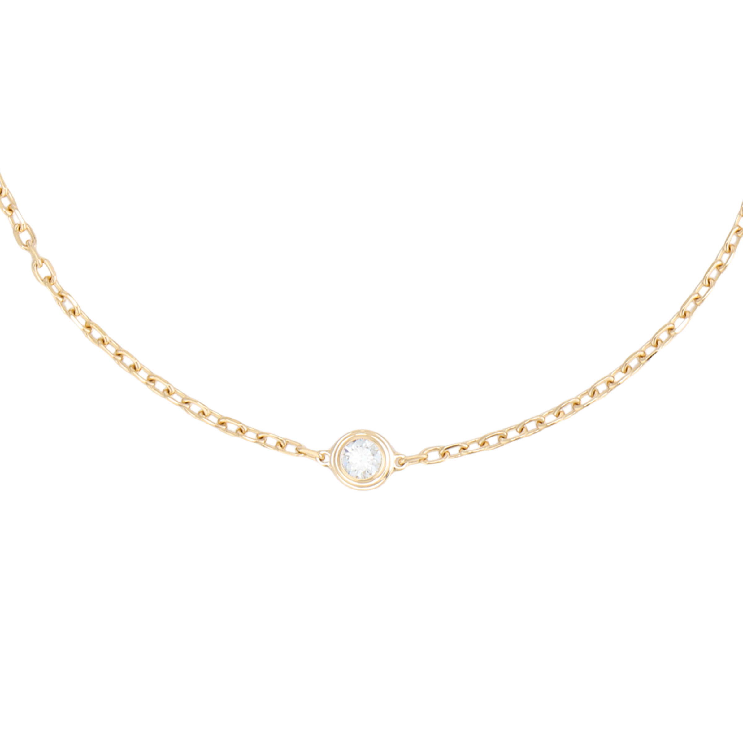 (Women) Cartier d'Amour Diamants Légers 18k Gold Single Diamond Bracelet -  XS. B6045617