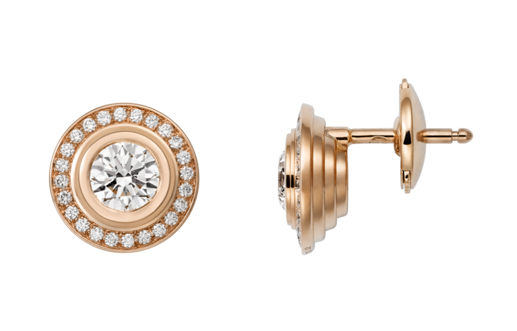 Lookbook (W) 卡地亞 d''Amour 18K 玫瑰金鑽石耳環 女款 - 玫瑰金 N8503900