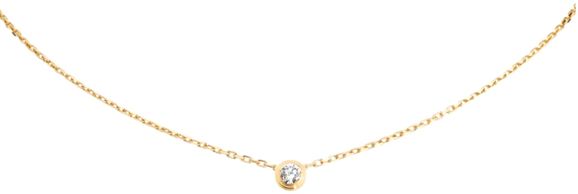 (W) 까르띠에 다무르 큰 단일 다이아몬드 18K 골드 여성용 목걸이. B7215500 Order (W) 까르띠에 다무르 큰 단일 다이아몬드 18K 골드 여성용 목걸이. B7215500