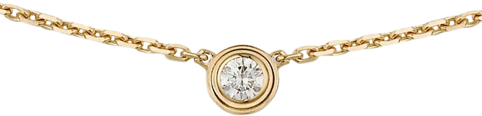 (W) 까르띠에 댐루르 18K 골드 싱글 다이아몬드 목걸이 여성용 - 골드 B7224517 Cheap (W) 까르띠에 댐루르 18K 골드 싱글 다이아몬드 목걸이 여성용 - 골드 B7224517