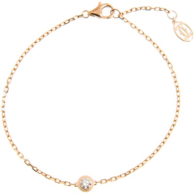 (W) Cartier Diamants Légers 18K玫瑰金鑽石手鏈女士專用。 B6063017 Shop (W) Cartier Diamants Légers 18K玫瑰金鑽石手鏈女士專用。 B6063017