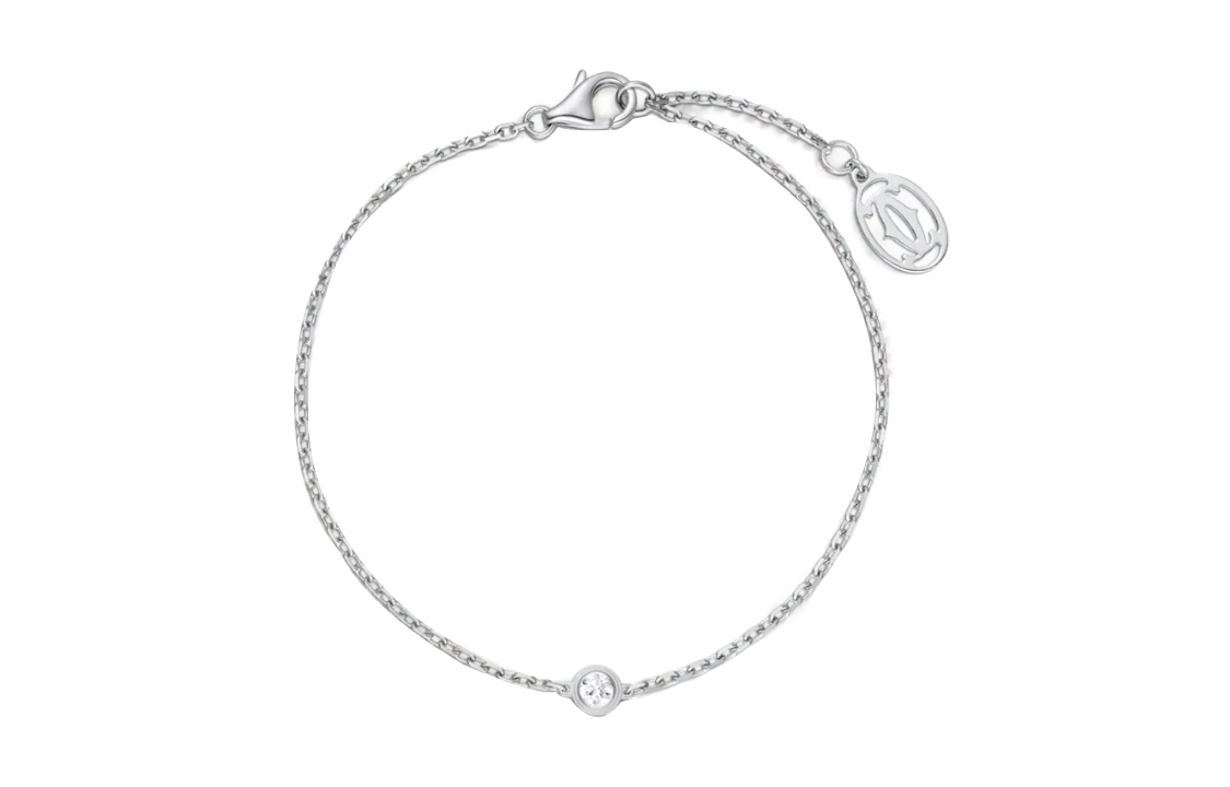 Order (W) 卡地亚Diamants Légers XS 18K白金单钻女士手链 B6045517