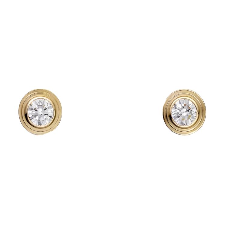(Women) Cartier Diamants Légers Small Gold Earrings for Women B8301405