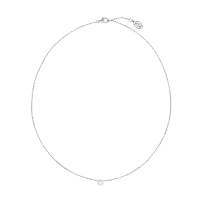 (Women) Cartier Diamants Légers XS 18K White Gold Single Diamond Necklace for Women. B7224515