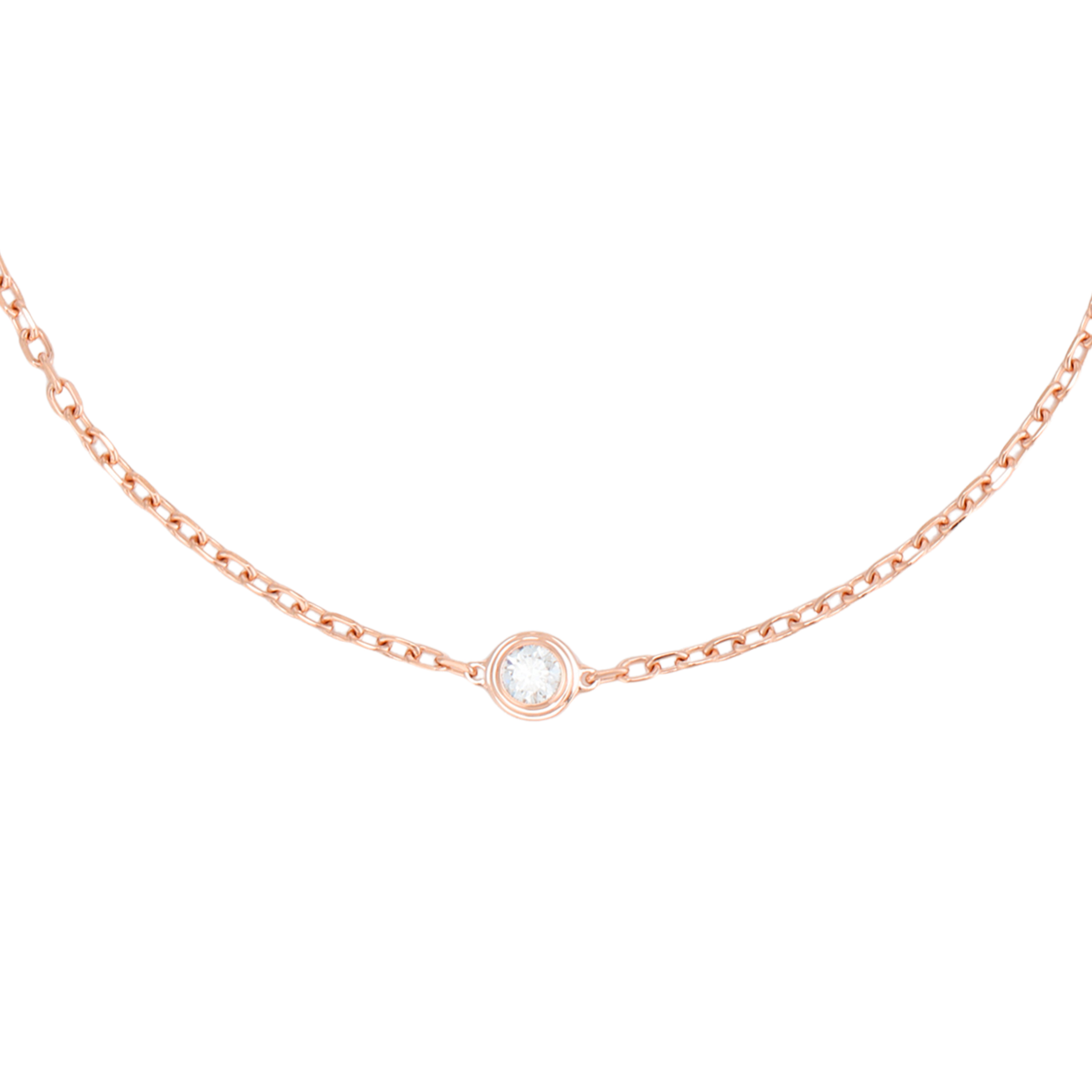 Buy (W) Cartier Gelang Diamants Légers XS Emas Rose 18K dengan Berlian untuk Wanita. B6045717