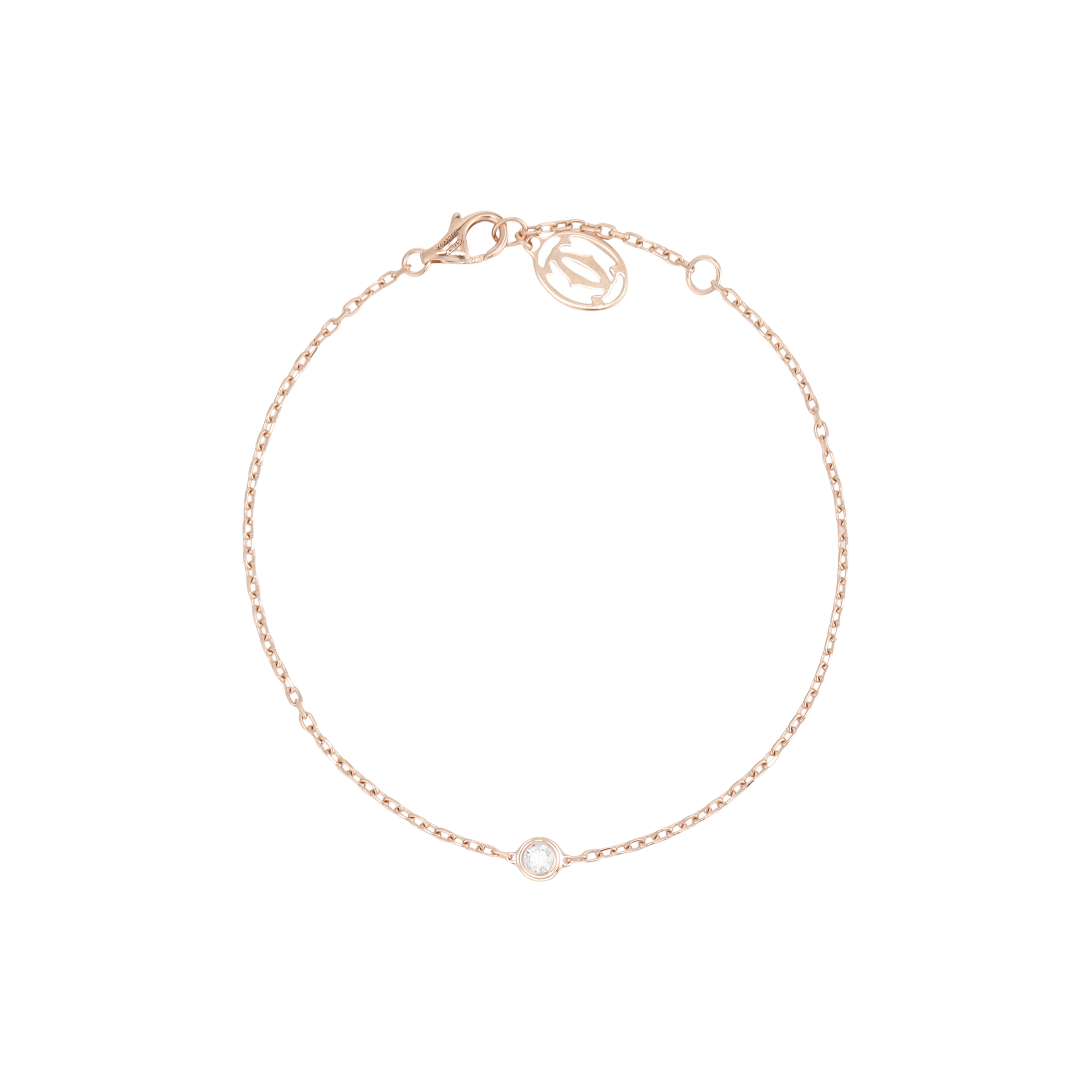 (Women) Cartier Diamants Legers Small Necklace 18K Rose Gold for Women. B7215700