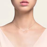 Purchase (W) 卡地亞Diamants Legers小型鑽石項鍊18K玫瑰金女款 B7215700