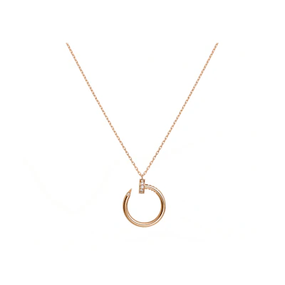 (Women) Cartier Diamond Open Pendant Necklace for Women in Rose Gold. B7224887