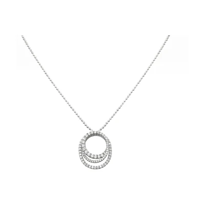 (Women) Cartier Etincelle 18K White Gold Diamond Necklace Silver Accessory N7424287