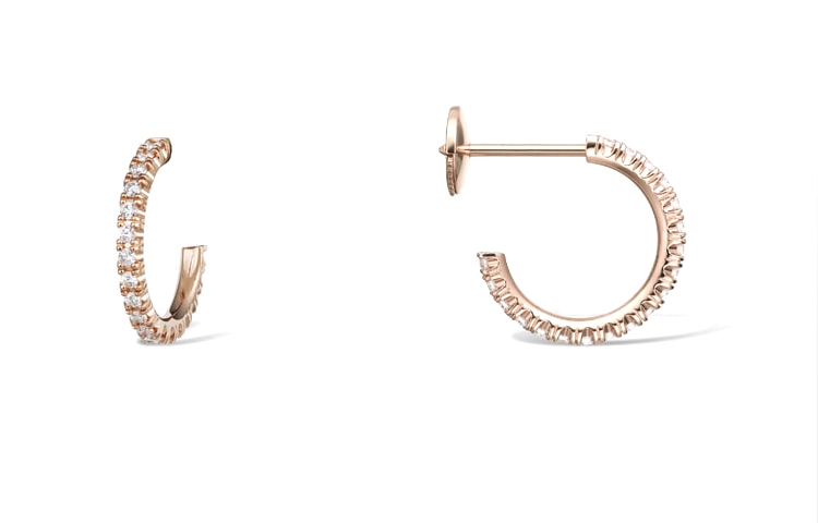 Lookbook (W) 卡地亞 Etincelle de Cartier 18K玫瑰金女款耳環 - 玫瑰金 B8301244