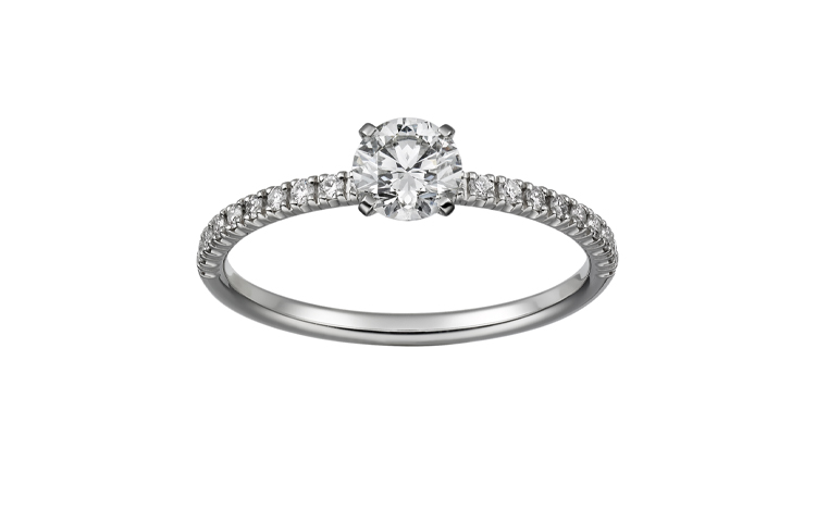 (Women) Cartier Etincelle Diamond Platinum Ring for Women - Silver. N4744700 圖 3