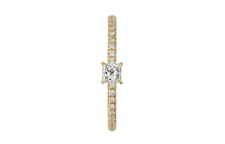 Shop (Women) Cartier Etincelle Diamond Ring 18K Gold Round Cut  Gold B4232900