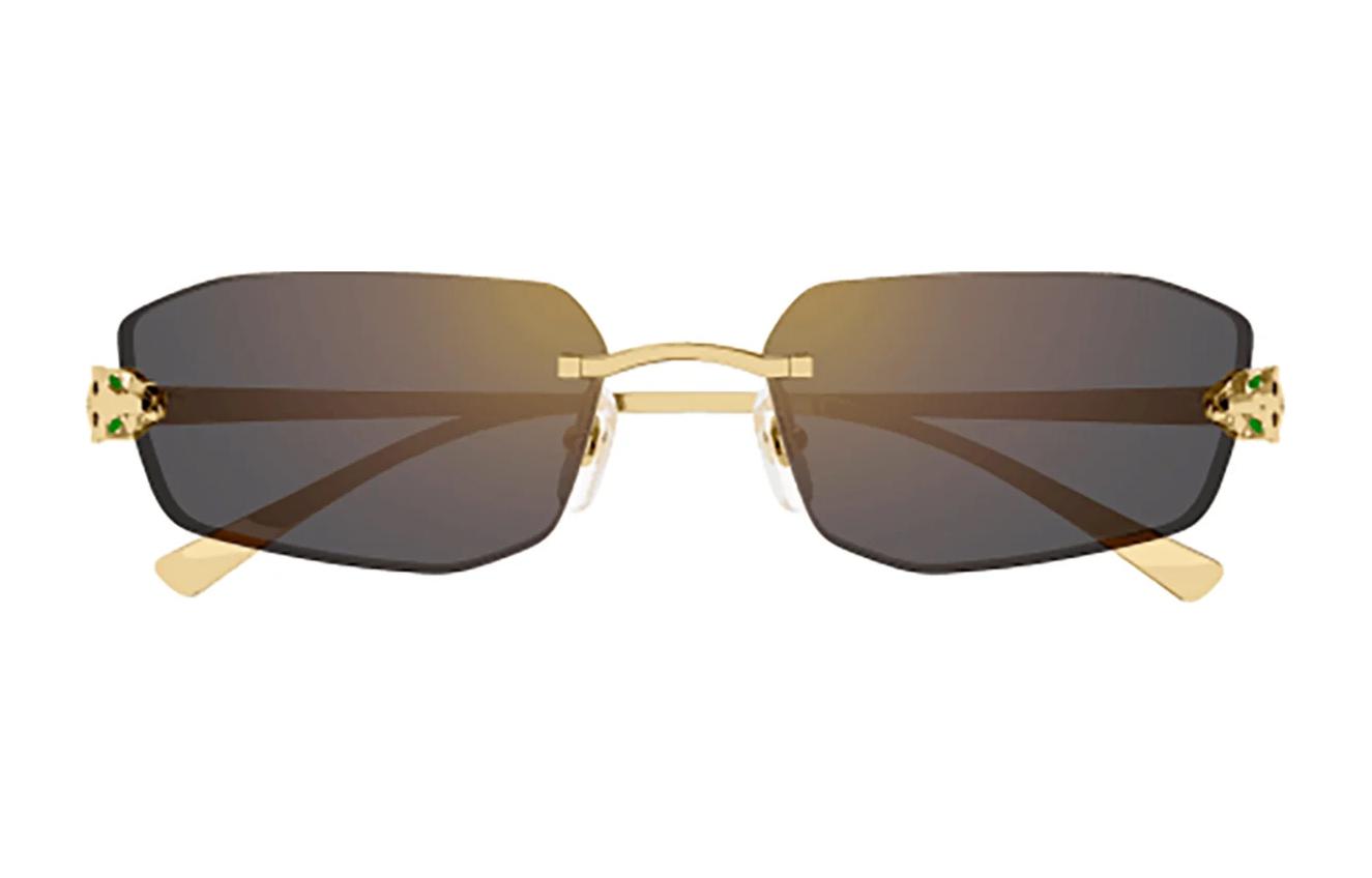 (Women) Cartier Gold Irregular Shaped Sunglasses for Women CT0474S001 圖 2