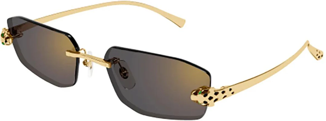 (W) Kacamata Hitam Emas Cartier Bentuk Unik untuk Wanita CT0474S001 Lookbook (W) Kacamata Hitam Emas Cartier Bentuk Unik untuk Wanita CT0474S001
