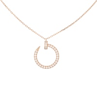 (Women) Cartier Juste un Clou Full Diamond 18K Rose Gold Necklace for Women. B3047000 (Women) Cartier Juste un Clou Full Diamond 18K Rose Gold Necklace for Women. B3047000