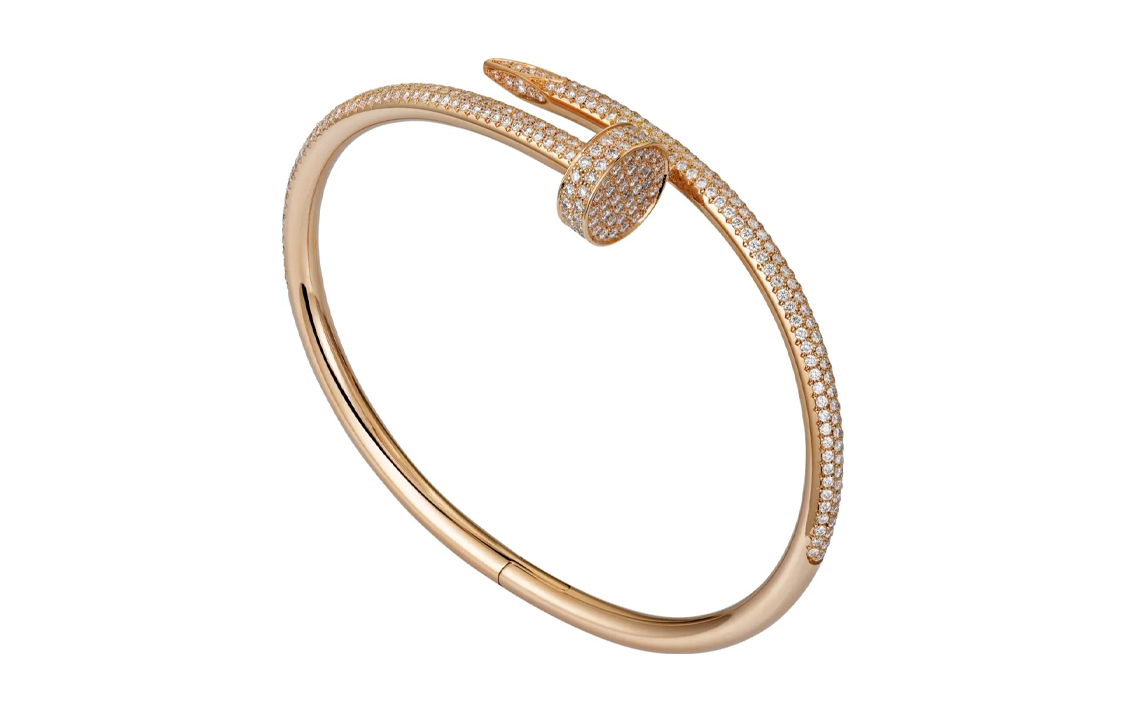 (Women) Cartier Juste Un Clou Full Diamond 18K Rose Gold Nail Bangle for Women. N6702117 圖 2
