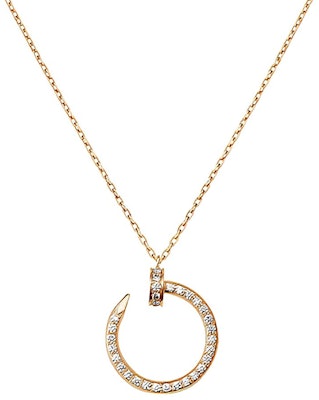 (W) 까르띠에 저스트 앙 끌루 풀 다이아몬드 18K 로즈 골드 여성용 목걸이. B3047000 Lookbook (W) 까르띠에 저스트 앙 끌루 풀 다이아몬드 18K 로즈 골드 여성용 목걸이. B3047000