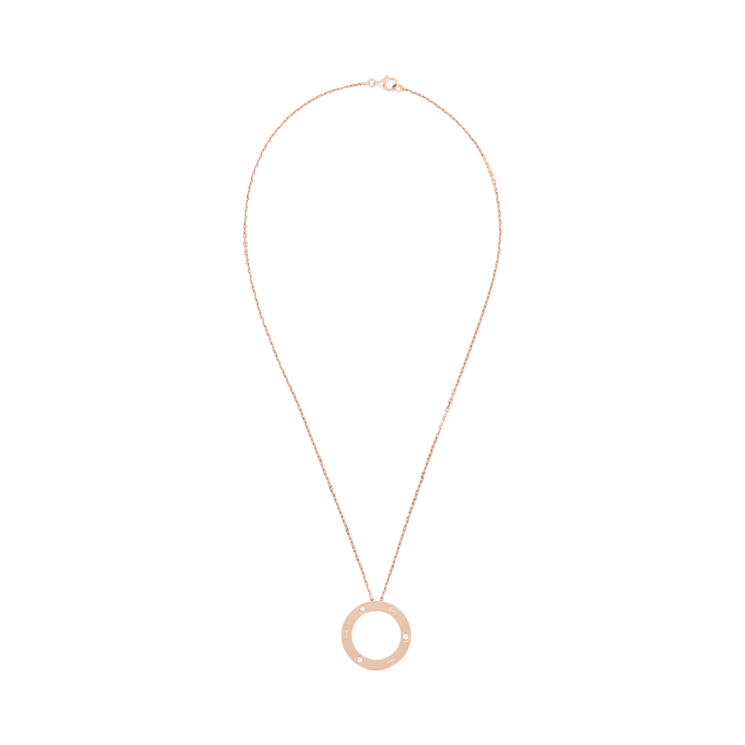 (Women) Cartier LOVE 18K Rose Gold Necklace for Women - Elegant and Premium Jewelry. B7014700
