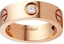 Cheap (W) Cartier LOVE 18K玫瑰金戒指5.5mm寬款含3顆鑽石 女款 B4087500