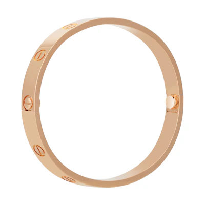 (Women) Cartier LOVE 18K Rose Gold Wide Bracelet with Screw Design for Women. B6035617