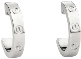 (Women) Cartier Love 18K White Gold Earrings Silver White B8028900 (Women) Cartier Love 18K White Gold Earrings Silver White B8028900