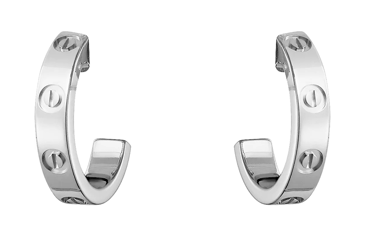 Lookbook (W) Anting Cartier Love 18K Emas Putih Perak Putih B8028900