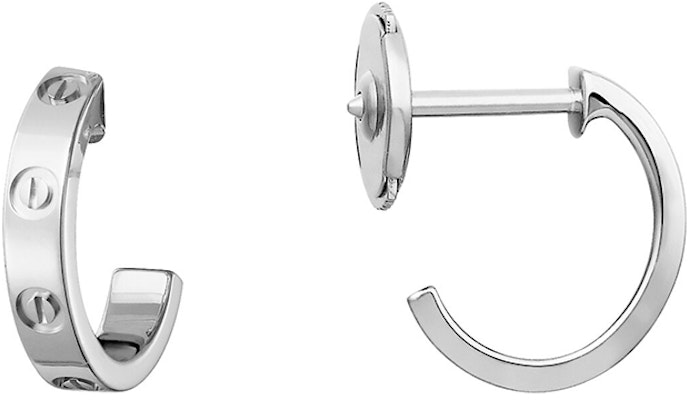 (W) 卡地亞 Love 18K 白金耳環 銀白色 B8028900 Shop (W) 卡地亞 Love 18K 白金耳環 銀白色 B8028900